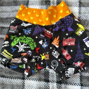 Disney World Colorful Graphic Print Shorts